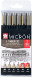 Pigma Micron fineliner promotion set | 4 + 2 zdarma