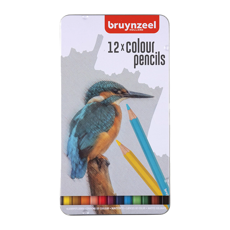 Bruynzeel barevné tužky v plechu Kingfisher - 12ks