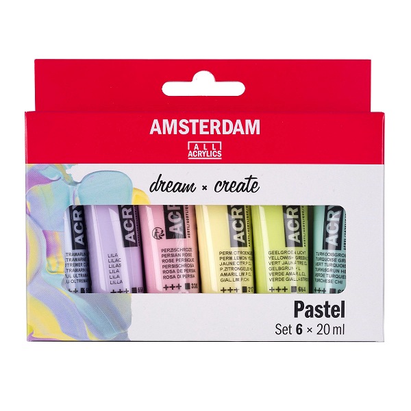 Amsterdam Akrylové barvy - sada 6 x 20 ml - Pastel